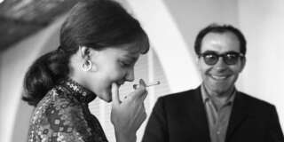 Anne Wiazemsky et Jean-Luc Godard en 1967.