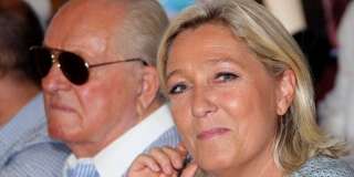 Marine et Jean-Marie Le Pen à Fréjus le 7 mai 2014.