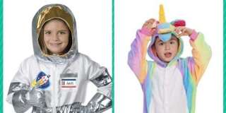 Licorne, astronaute, ou super-héros: ces costumes pour enfants se placent hors des clichés de genre, et peuvent être portés par une fille ou un garçon.