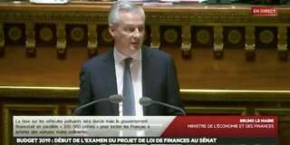 Bruno Le Maire défendait ce 22 novembre le Projet de loi de finances pour 2019.