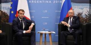Emmanuel Macron et Vladimir Poutine au G20 à Buenos Aires