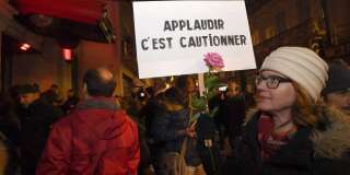 Une manifestation devant le Rockstore de Montpellier le 12 mars 2018.