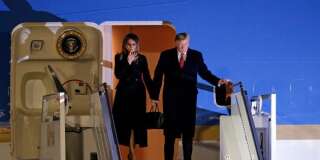 Donald Trump et Melania Trump arrivant Orly ce vendredi 9 novembre