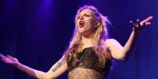 Courtney Love performs at the Celebration Of The 60th Anniversary Of Allen Ginsberg's