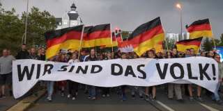 Des manifestants d'extrême droite à Chemnitz le 7 septembre