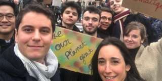 Deux jeunes ministres du gouvernement d'Édouard Philippe, Gabriel Attal et Brune Poirson, ont rejoint la manifestation des jeunes pour le climat.
