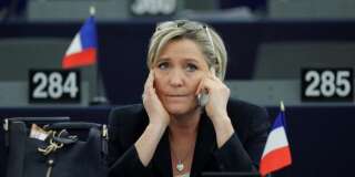 Marine Le Pen au Parlement européen en janvier 2017.
