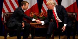 Emmanuel Macron et Donald Trump lors d'une rencontre à New York, le 18 septembre 2017.