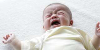 Baby crying,close up