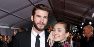 L'acteur Liam Hemsworth et la chanteuse Miley Cyrus à Hollywood le 10 octobre dernier, lors de l'avant-première de