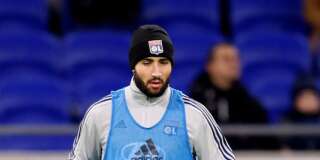 Nabil Fekir à l'échauffement avant le match Lyon-Rennes le 5 décembre.