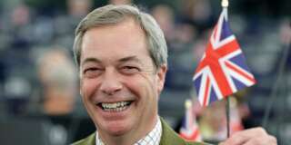 Nigel Farage, leader de l'UKIP le 16 janvier 2017 au parlement européen de Strasbourg. REUTERS/Christian Hartmann