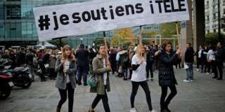 Manifestation de soutien à la grève à iTélé