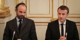 Edouard Philippe et Emmanuel Macron lors d'une réunion à l'Elysée le 30 octobre 2017