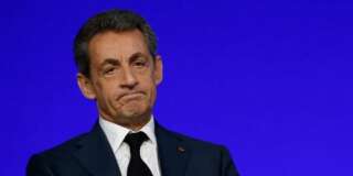 Nicolas Sarkozy, head of France's Les Republicains political party and former French President, speaks on the second day of his party's national council in Paris, France, in this photo taken February 14, 2016. Former conservative French President Nicolas Sarkozy was taken for questioning by investigating magistrates on Tuesday February 16, 2016 about a scandal over excess spending in his unsuccessful 2012 re-election campaign, witnessses said. Picture taken February 14, 2016.  REUTERS/Jacky Naegelen      TPX IMAGES OF THE DAY