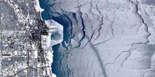 Le lac Michigan à Chicago est entièrement gelé depuis plus de dix jours.