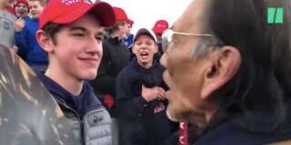 Vidéo montrant le lycéen pro-Trump, Nick Sandmann, faisant face au vétéran amérindien, Nathan Phillips.