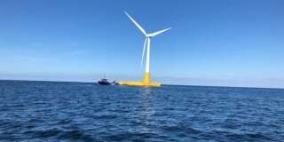 Pour la première fois en France, une éolienne produit de l'électricité en mer