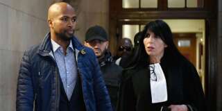 Le rappeur Rohff et son avocate Malika Ibazatene le 29 september 2017 au tribunal de Paris.