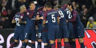 Les joueurs du Paris Saint-Germain célèbrent un but inscrit par Layvin Kurzawa, le 31 octobre dernier, lors de la rencontre de C1 entre le PSG et Anderlecht.