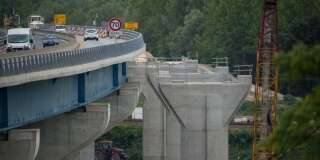 Un double viaduc autoroutier en construction près de Langeais, en Indre-et-Loire, le 12 juillet 2018 (photo d'illustration)