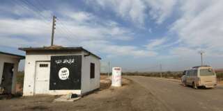 Checkpoint de l'Etat islamique dans le Nord de la Syrie.