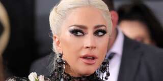 Lady Gaga sur le tapis rouge des Grammy Awards le 28 janvier.