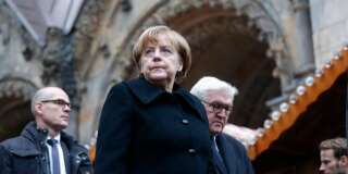 Angela Merkel sur le lieu de l'attentat de Berlin.