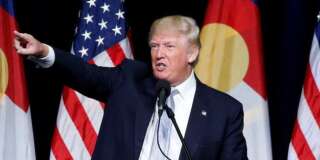 Republican presidential nominee Donald Trump speaks at a campaign rally in Colorado Springs, Colorado, U.S., July 29, 2016. REUTERS/Carlo Allegri