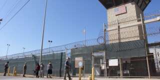A l'extérieur de la prison de Guantanamo à sur l'île de Cuba le 26 janvier 2017.