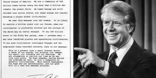 Il y a 40 ans, Jimmy Carter écrivait aux extraterrestres une lettre qui voyage encore dans l'espace aujourd'hui