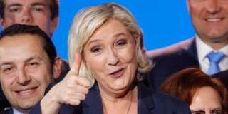 Marine Le Pen le 1er mai 2018, à Nice.