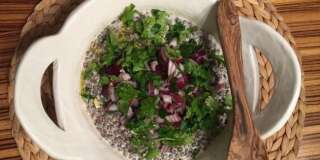 Vite fait, bien fait: salade de lentilles et oignons rouges