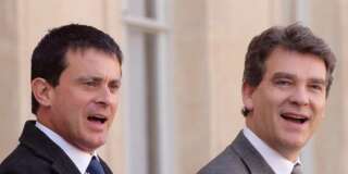 Manuel Valls et Arnaud Montebourg à l'Élysée le 31 octobre 2012.