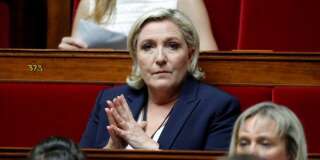 Marine Le Pen sur les bancs de l'Assemblée nationale le 27 juin.