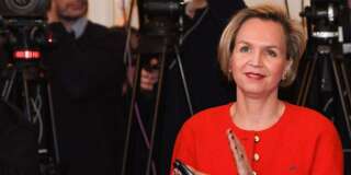 Virginie Calmels, ici ce 14 février lors de la conférence de presse d'Alain Juppé, a annoncé qu'elle quittait la vie politique.