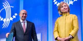 Hillary Clinton et Lloyd Blankfein, le PDG de Goldman Sachs.