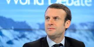 Emmanuel Macron lors du forum de Davos en 2016, quand il n'était encore que ministre de l'Economie.
