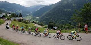 Lors de l'étape du Tour de France Albertville - Saint-Gervais Mont Blanc le 22 juillet 2016.