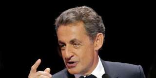 Nicolas Sarkozy, en meeting à Paris le 9 octobre.
