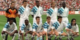 L'OM avant la finale de la Ligue des champions contre le Milan AC à Munich le 26 mai 1993.