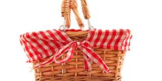 cheerful cane basket for picnic ...