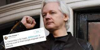 Julian Assange propose un job à l'ingénieur de Google renvoyé pour sexisme