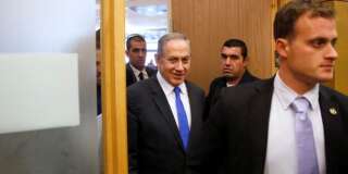 Le premier ministre d'Israël Benjamin Netanyahu arrive à une réunion du Likoud à la Knesset, lundi 2 janvier