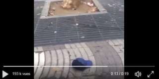Capture d'une vidéo de l'attentat de Barcelone diffusée sur les réseaux sociaux.