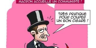 La caricature d'Emmanuel Macron par
