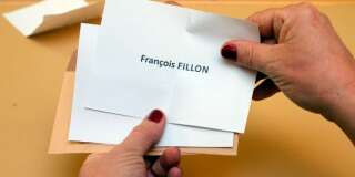 un bulletin de vote pour François Fillon lors du premier tour de la primaire de la droite (illustration)
