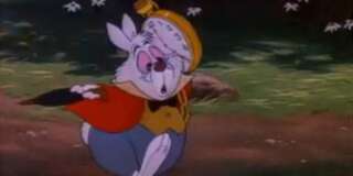 Description 1 Screenshot of the White Rabbit  from the trailer for the film Alice in Wonderland . |  Source Original trailer (1951) |  ...