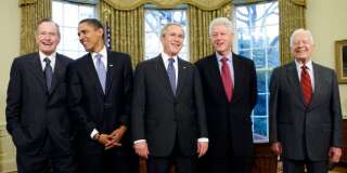 Ce qu'il faut retenir de ces 5 Présidents américains réunis pour soutenir les victimes des ouragans.
