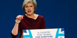 Le Premier Ministre Theresa May lors de son discours à la conférence annuelle du Parti Conservateur le 5 octobre 2016.